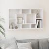 vidaXL Wall Shelf High Gloss White Engineered Wood Medium Wall Shelf