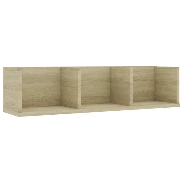 vidaXL Wall Shelf Sonoma Oak Engineered Wood Wall Mounting Wall Shelf