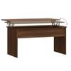 vidaXL Coffee Table Brown Oak Engineered Wood Medium Hidden Compartments