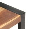 vidaXL TV Cabinet Brown, Black Solid Acacia Wood, Powder-Coated Steel
