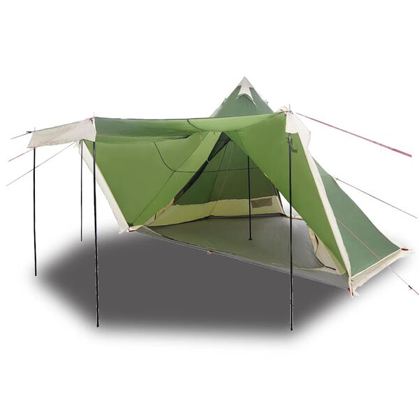 vidaXL Family Tent Tipi 8-Person Green Waterproof