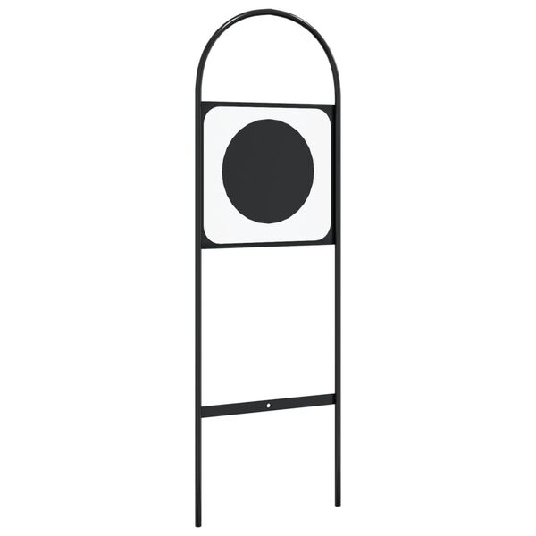 vidaXL Dressage Marker Black and White Steel 8.9 x 27.4 in Durable