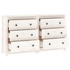vidaXL Sideboard White Solid pine wood Large Sideboard Rectangular
