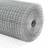 vidaXL Fence with Post Silver 2.62 x 164.04 ft Steel