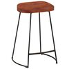 vidaXL Bar Stool Set of 2 Natural Mango Wood Solid Mango Wood Standard