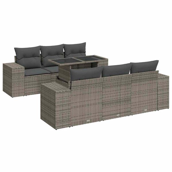 vidaXL Garden Sofa Set Grey
