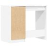 vidaXL Desk White Engineered wood Compact White Desk Rectangular