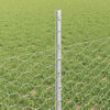 vidaXL Fence with Post Silver 1.64 x 82.02 ft Steel