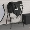 vidaXL Saddle Rack Black Powder-coated iron Medium Foldable