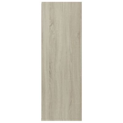 vidaXL Shoe Rack White and Sonoma Oak 21.3"x13.4"x39.6" Engineered Wood
