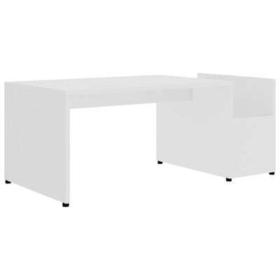 vidaXL Coffee Table White 35.4"x17.7"x13.8" Engineered Wood