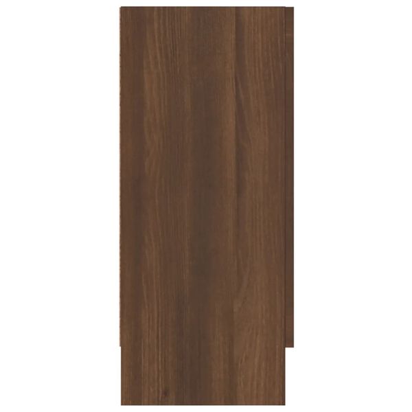 vidaXL Vitrine Brown Oak Engineered wood Medium Vitrine Rectangular