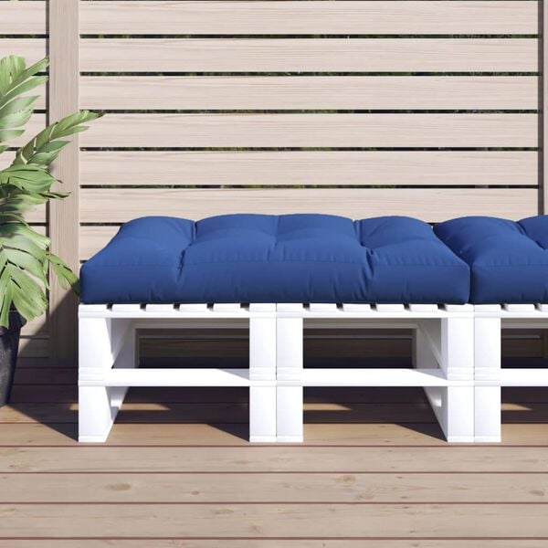 vidaXL Pallet Cushion Royal Blue 100% Polyester 47.2 in x 31.5 in x 3.9 in