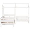 vidaXL Day Bed And Bench Set White Solid Pine Wood