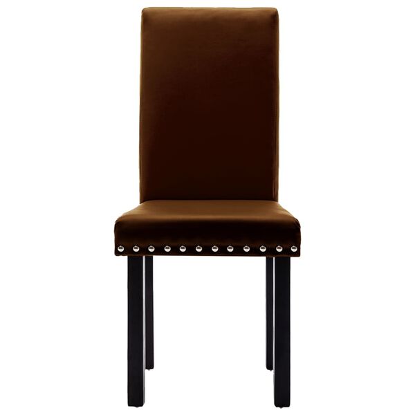 vidaXL Dining Chairs 2 pcs Brown PVC