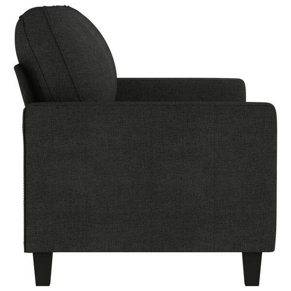 vidaXL 2-seater Sofa Black Fabric (100% polyester), metal, textilene