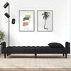 vidaXL Sofa Bed Black Velvet (100% polyester) One Size Foldable
