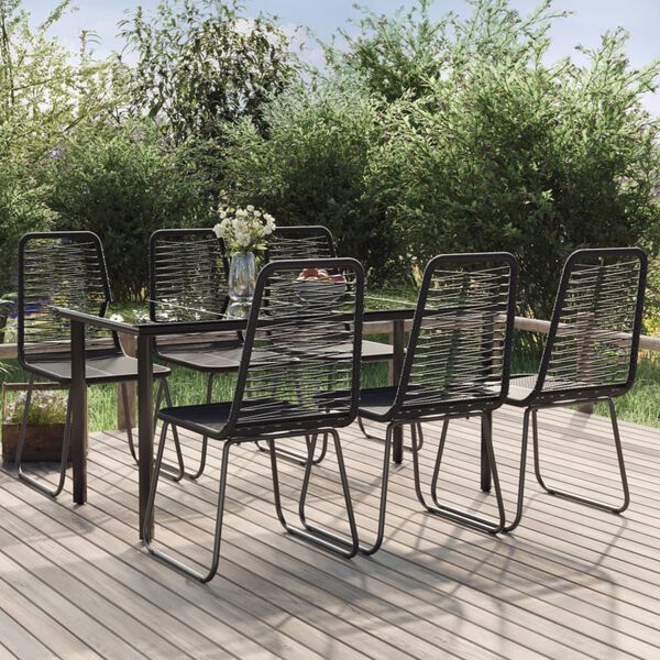 vidaXL Garden Dining Set Black