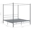 vidaXL Bed Frame Gray Powder-coated metal