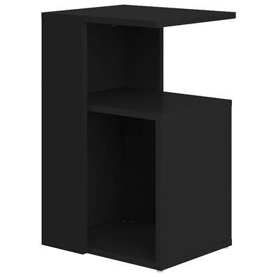 vidaXL Side Table Black 14.2"x11.8"x22" Engineered Wood