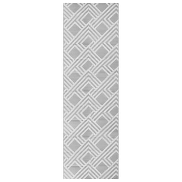 vidaXL Outdoor Carpet Grey Polypropylene 31.5 x 98.4 in Reversible