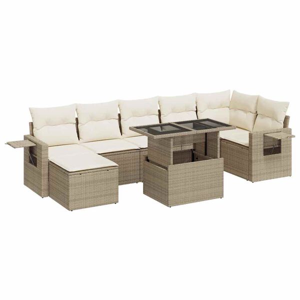 vidaXL Garden Sofa Set Beige
