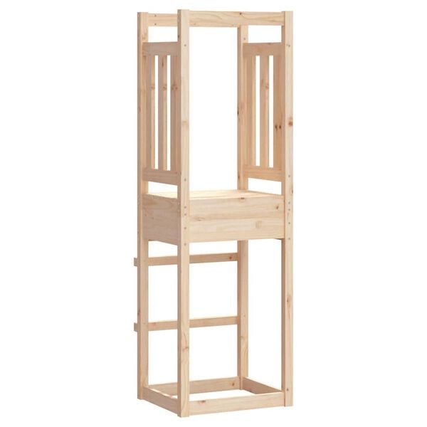 vidaXL Play Tower Natural Pine Solid Pine Wood Standard Durable