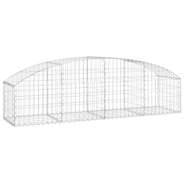 vidaXL Gabion Basket Silver Galvanized Iron Large Decorative Inlays