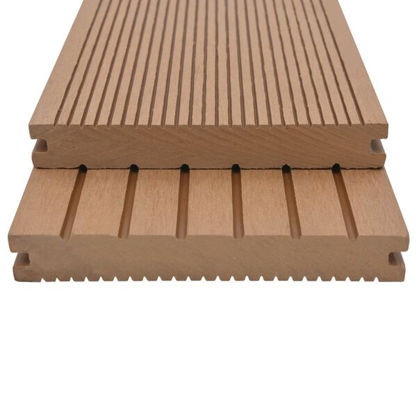 vidaXL WPC Solid Decking Boards with Accessories 32.8 '² 13.1 ' Teak (4x45014)