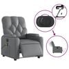 vidaXL Electric Massage Recliner Chair Gray Faux leather, metal, plywood