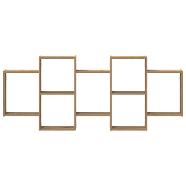 vidaXL Wall Shelf Artisian Oak 62.6x7.1x25.6" Engineered Wood