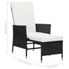 vidaXL Garden Furniture Set Black and cream white Poly rattan Large