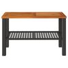 vidaXL Garden Table Black and Brown