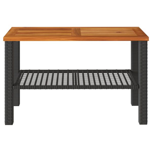 vidaXL Garden Table Black and Brown