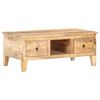 vidaXL Coffee Table Natural Rough Mango Wood Medium Coffee Table