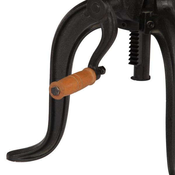 vidaXL Side Table Natural wood and black