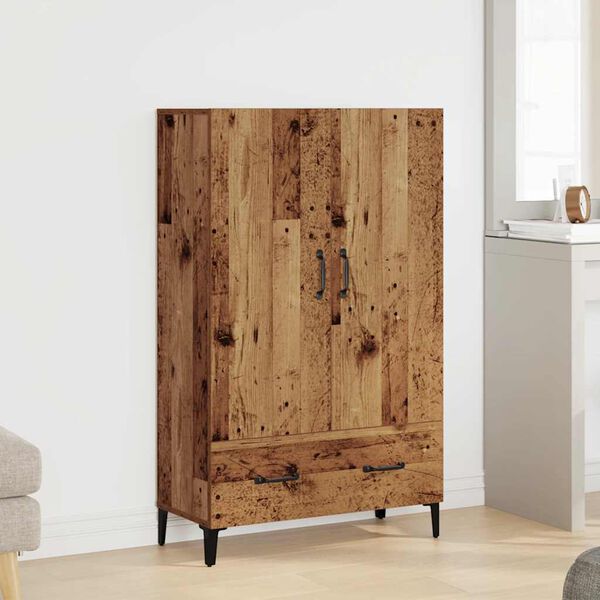 vidaXL Highboard Old Wood Engineered Wood 45.3 in x 27.6 in x 12.2 in