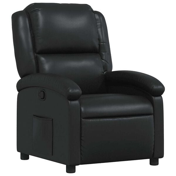 vidaXL Recliner Chair Black Faux Leather