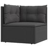 vidaXL Garden Lounge Set Black PE rattan Medium Modular