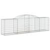 vidaXL Gabion Basket Set of 2 Silver Galvanized Iron Large