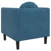 vidaXL Sofa Chair Blue Velvet (100% polyester), plywood, solid wood Medium