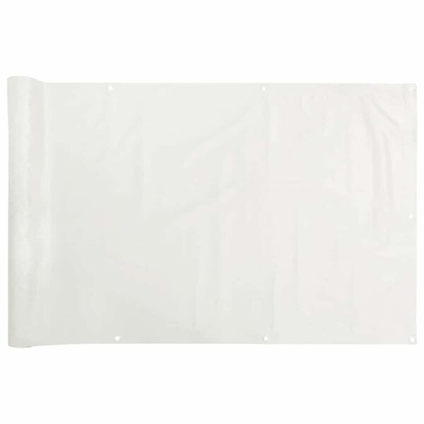 vidaXL Balcony Privacy Screen White 275.6x47.2" PVC