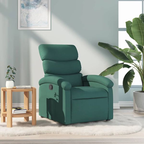vidaXL Recliner Chair Dark Green