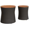vidaXL Garden Side Table Black and brown