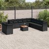 vidaXL Garden Sofa Set Black