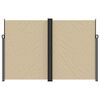 vidaXL Retractable Side Awning Beige 100% polyester with PU coating