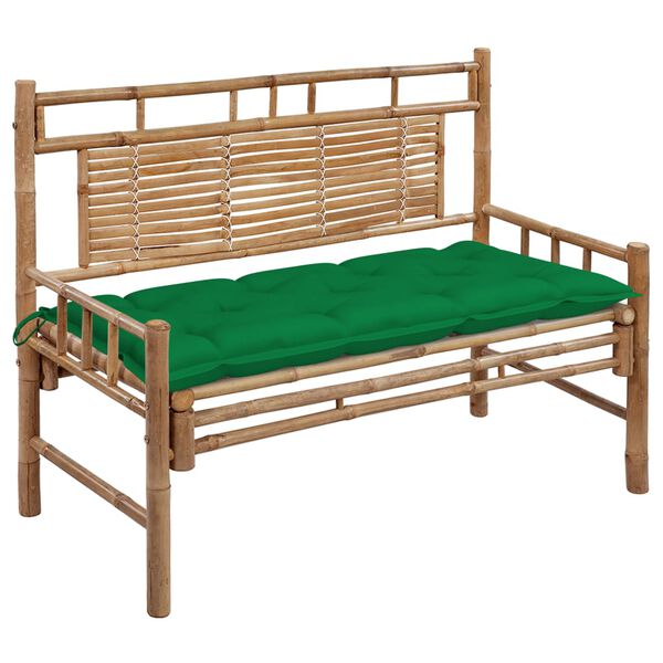 vidaXL Garden Bench Bamboo Bamboo, Polyester Medium Garden Bench