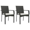 vidaXL Garden Dining Set Black
