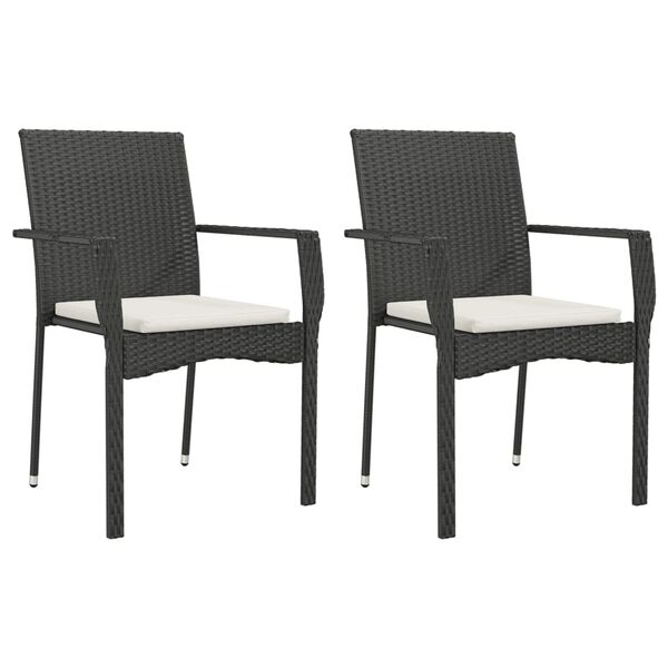 vidaXL Garden Dining Set Black