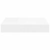 vidaXL Wall Shelf Set of 4 White Honeycomb MDF, Metal 9.3 x 9.1 x 1.5 in